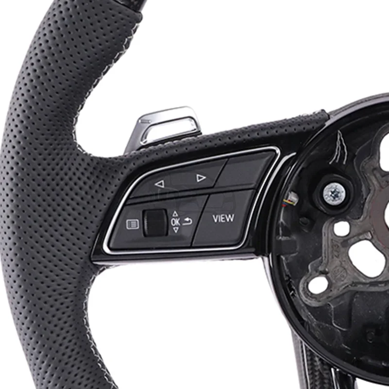 Carbon fiber steering wheel for Audi A4B9 A3 A5 S5 hollow shift paddles. With function keys and frame auto parts