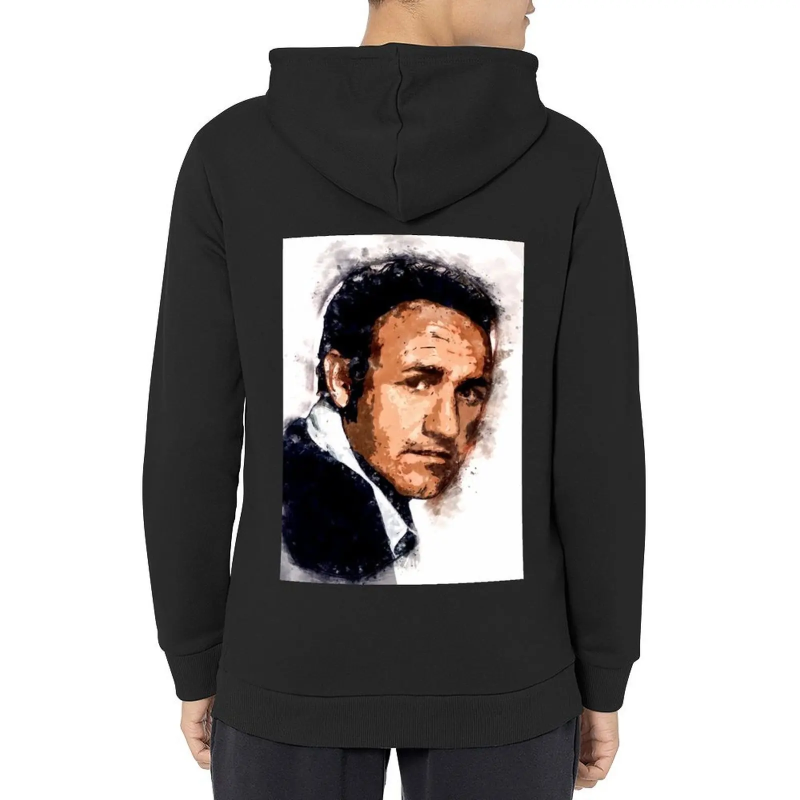 Gene Hackman Actor Portrait ? A Tribute to a LEGEND ? Abstract Watercolor Hoodie men's coat men wear mens clothes new in hoodies
