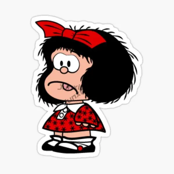 Mafalda Quino Anime Sticker Motorcycle Laptop Truck Window Bicycle Wall Car Helmet Table Room PVC Decal Assecories