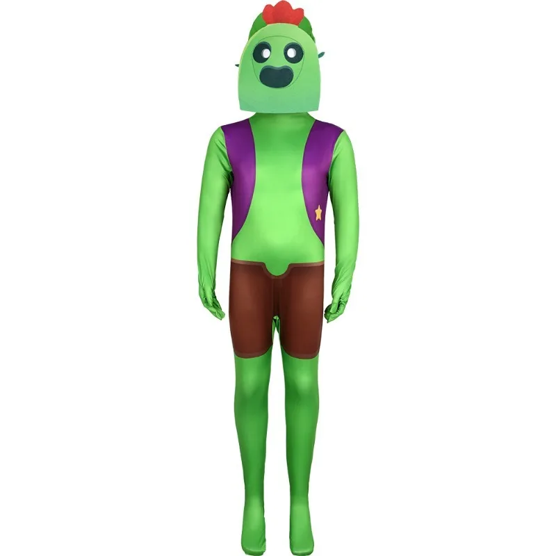 เกม Brawll ดาวคอสเพลย์เครื่องแต่งกาย Spike Crow บทบาทเล่น Jumpsuit เสื้อผ้าเด็กหมวกชุดอุปกรณ์เสริมสําหรับฮาโลวีน