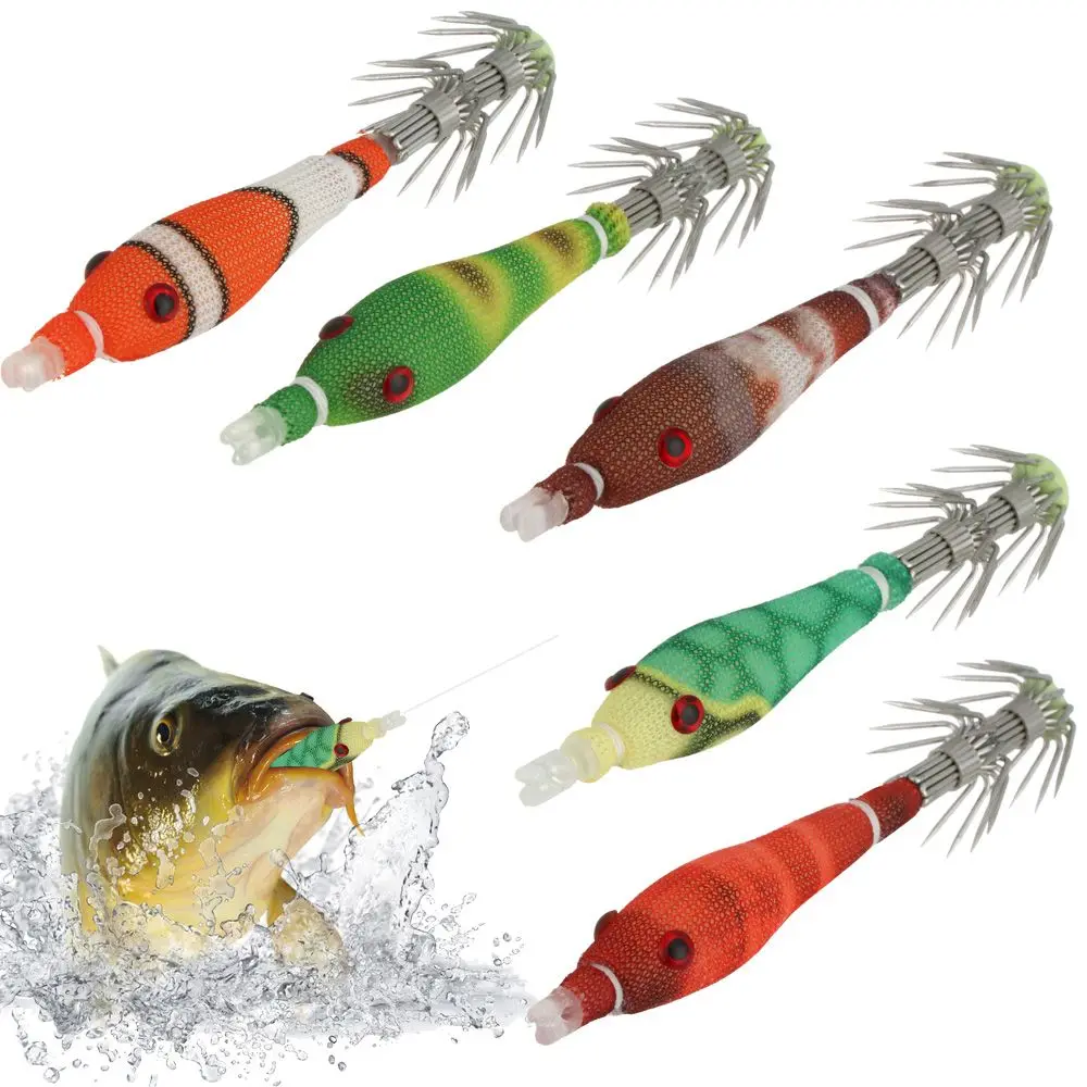 Mini señuelo de pesca de calamar Tataki, anzuelos flotantes, cebos artificiales, 5 piezas, 60mm, 3,3g