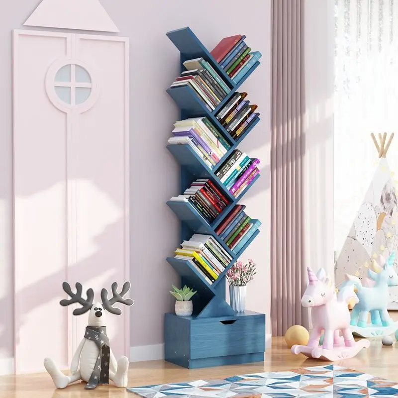 Living Room Vertical Bookshelves Creative Ins Shelves Group Device Three-Dimensional Simple Library Bookcase Storage Furniture