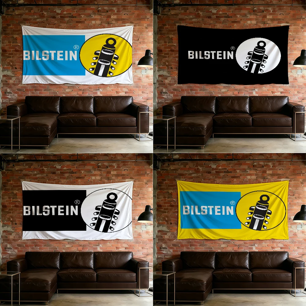 B-BILSTEIN-ES Shock Absorber flag For Room Dorm Camping Picnic Art Style Garage Bar wall Decoration Banner