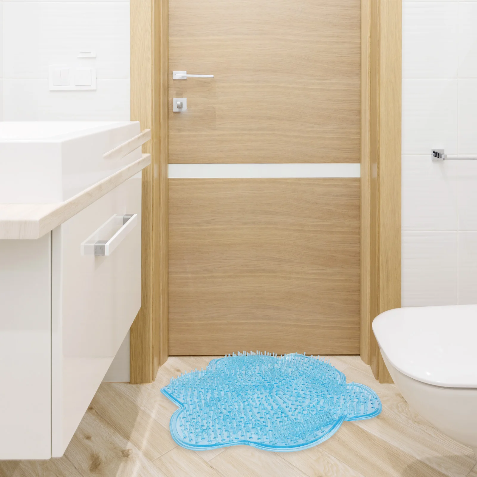 

Secure Adhesion Pink Silicone Bath Mat With Suction Cups NonSlip Massage Foot Pad For Bath And Shower Tiles