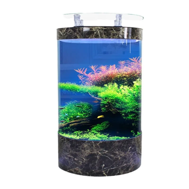 

fish tank living room household small and medium-sized lazy glass against the wall floor-to-ceiling ecological water-free box