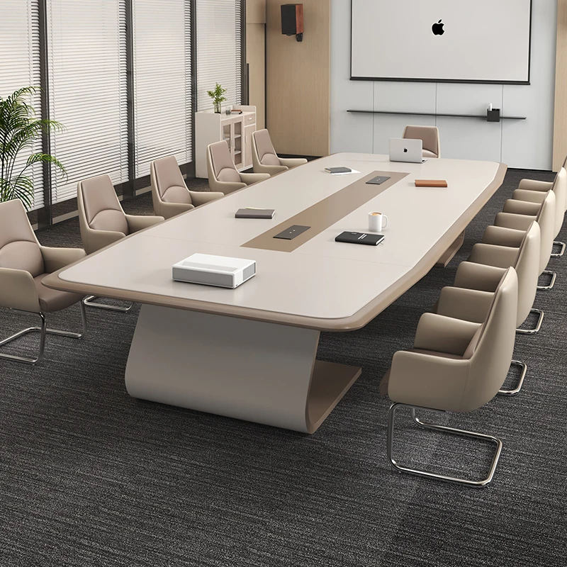 

Office furniture Conference table Simple modern negotiation table Light luxury training table Meeting room Oval meeting table