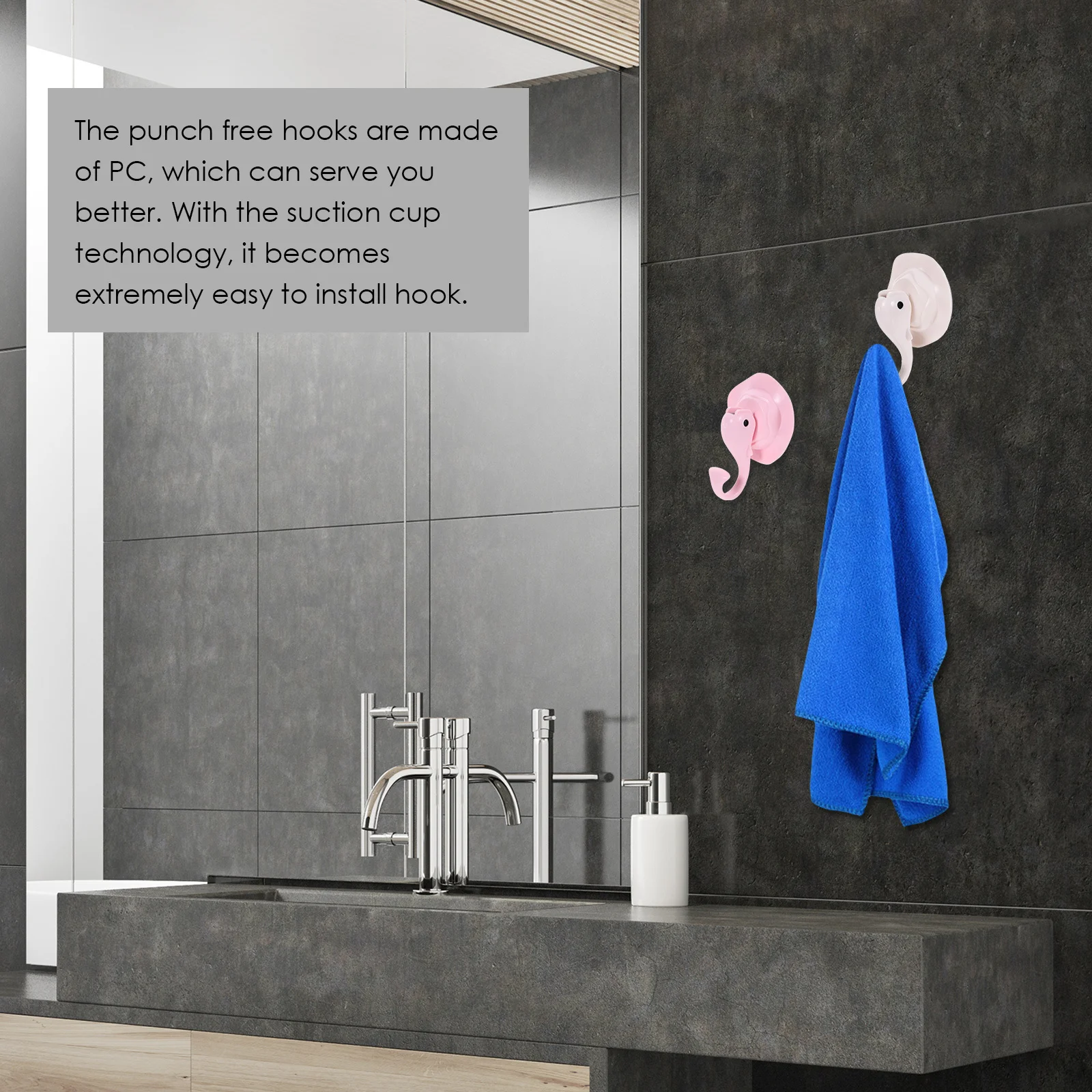 

4pcs Suction Cup Hooks Heavy Duty Removable For Bathroom Kitchen Shower Wall Window Hanging Home Organizer Sucker Hangers