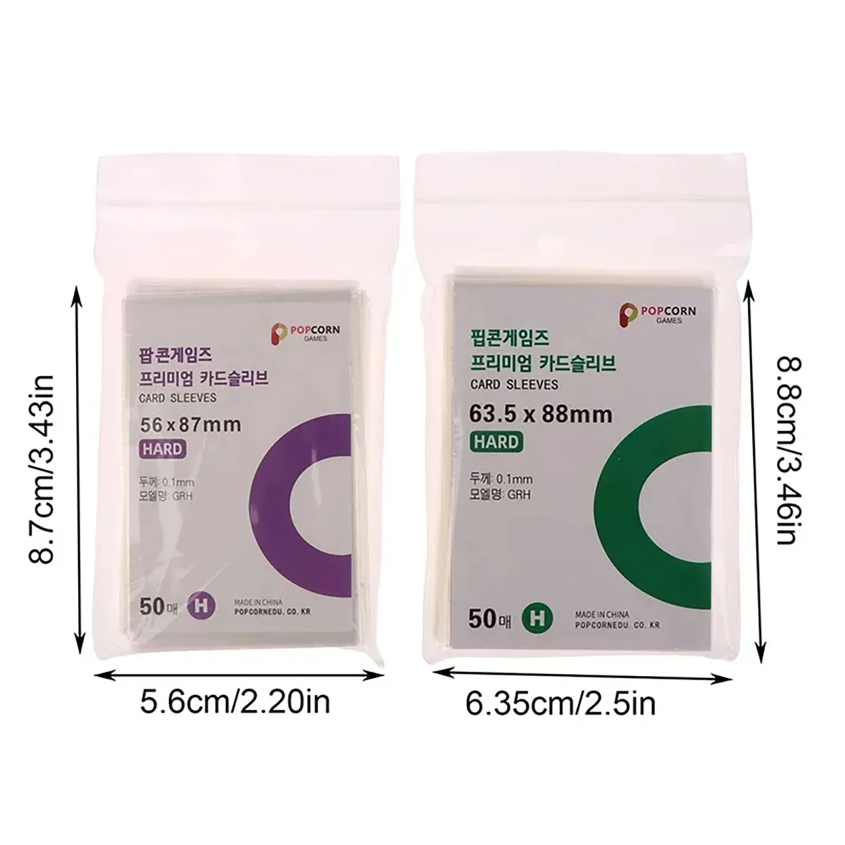 50pcs Korea Card Sleeves Clear Acid Free CPP HARD 3 Inch Photocard Holographic Protector Film Album Binder image 6