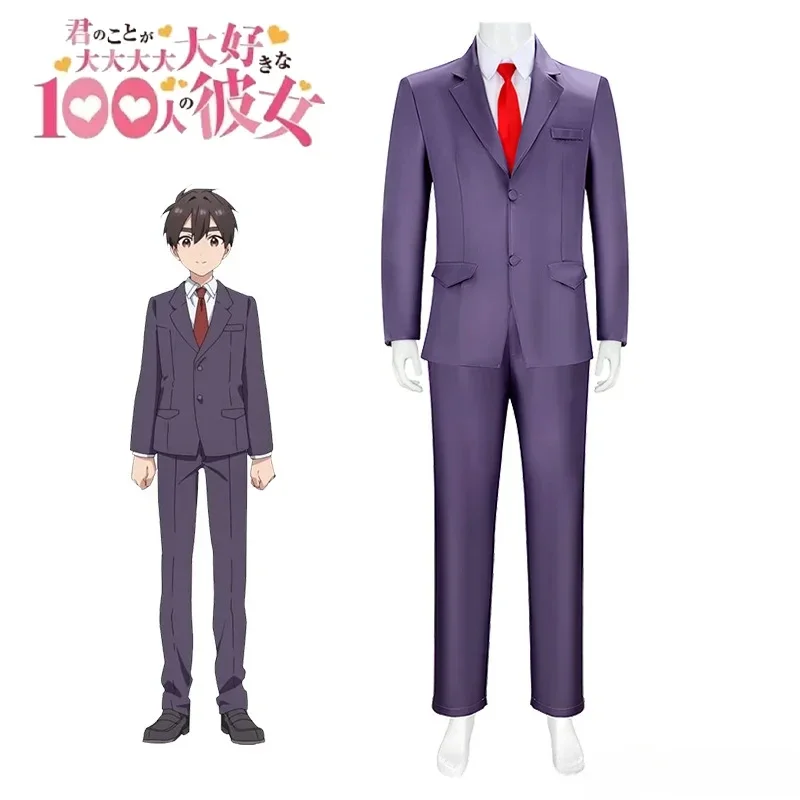 

New Anime 100 Girls Who Really, Really Love You Aishiro Rengarou Cosplay Costume Adult Men High School DK Uniform Full Set Suit