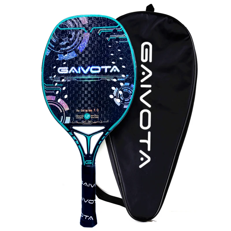 GAIVOTA 2023 New beach Tennis racquet 12K carbon drill with rough face+protective bag