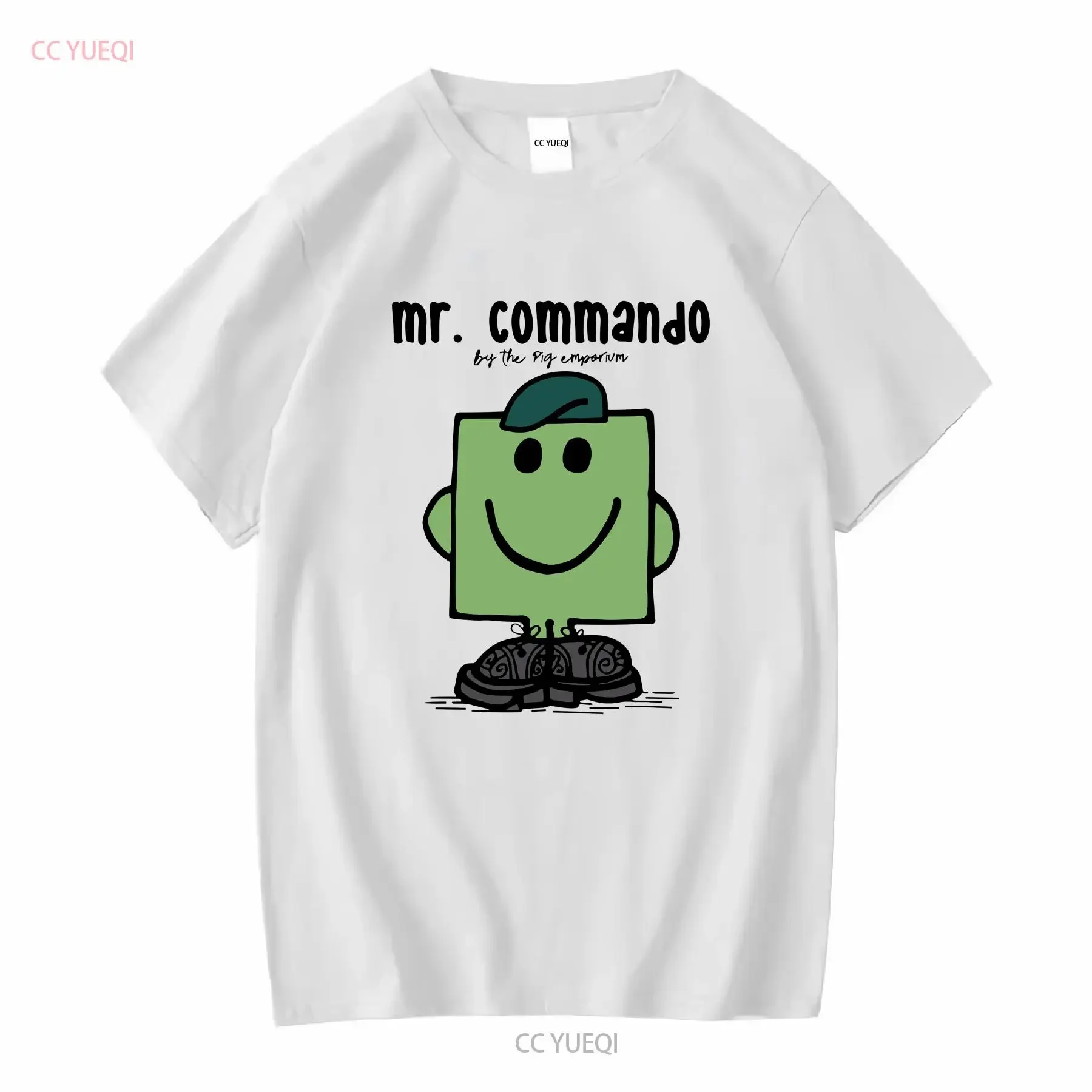 Navy Armed Forces Commando Royal Marine MISTERCommando Art by Pig T Shirt vintage Washed Breathable Casual graphic