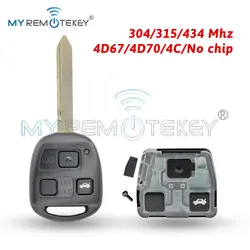 MYREMOTEKEY DENSO Car Remote Key Fob Control 736670-A TOY47 304/315/434 Mhz 3 Button PN 89071-05010 for Toyota Avensis 2004-2009