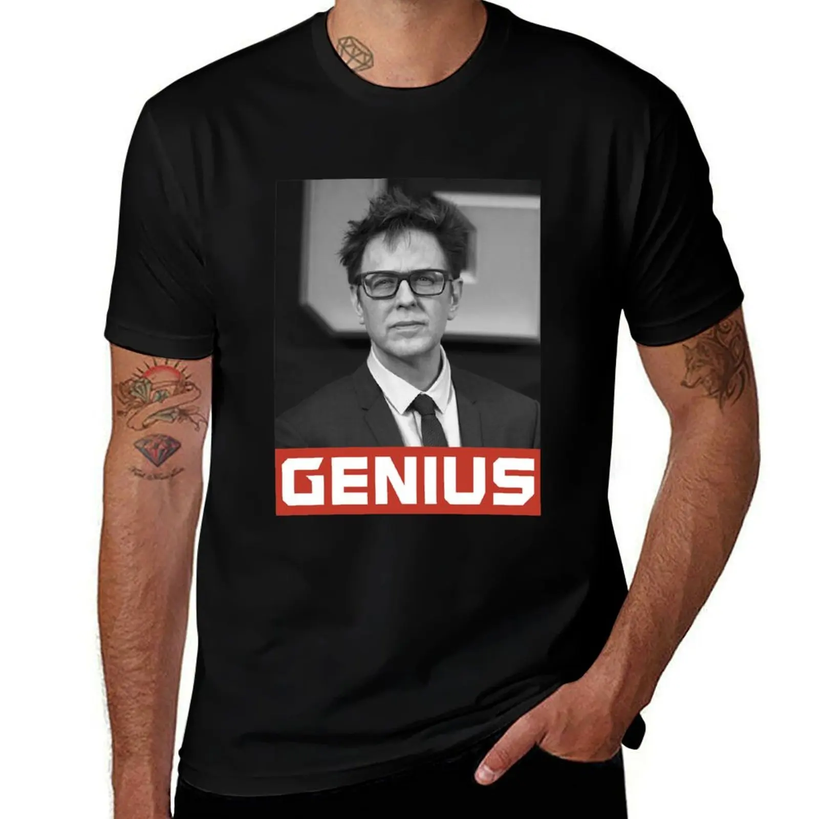 

James Gunn Genius T-Shirt Art Pattern Printed Casual Top