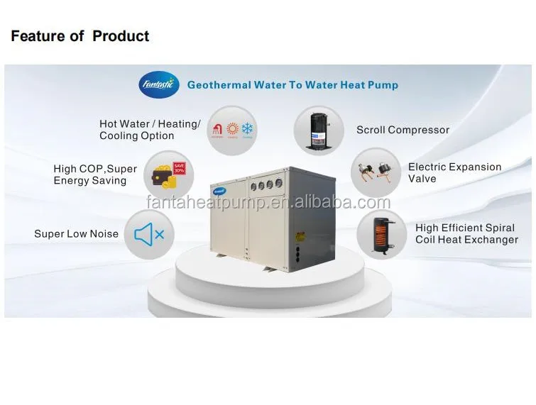 Water to Water Heat Pump Geothermal Ground Source Heat Pump