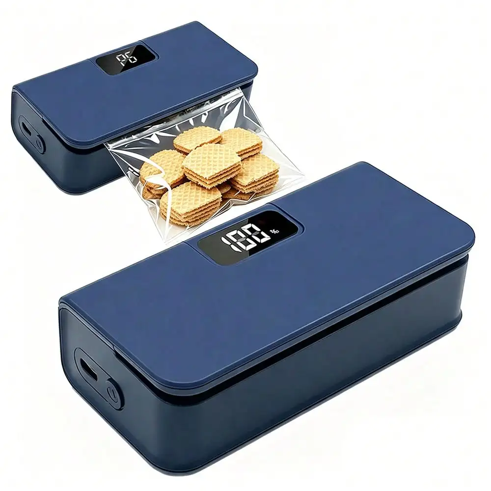 Mini Bag Sealer,6-Speed Adjustment And LED Display,Portable Mini Bag Sealer With Cutter And Magnet,No Preheating Required,9.5cm Sealing Width