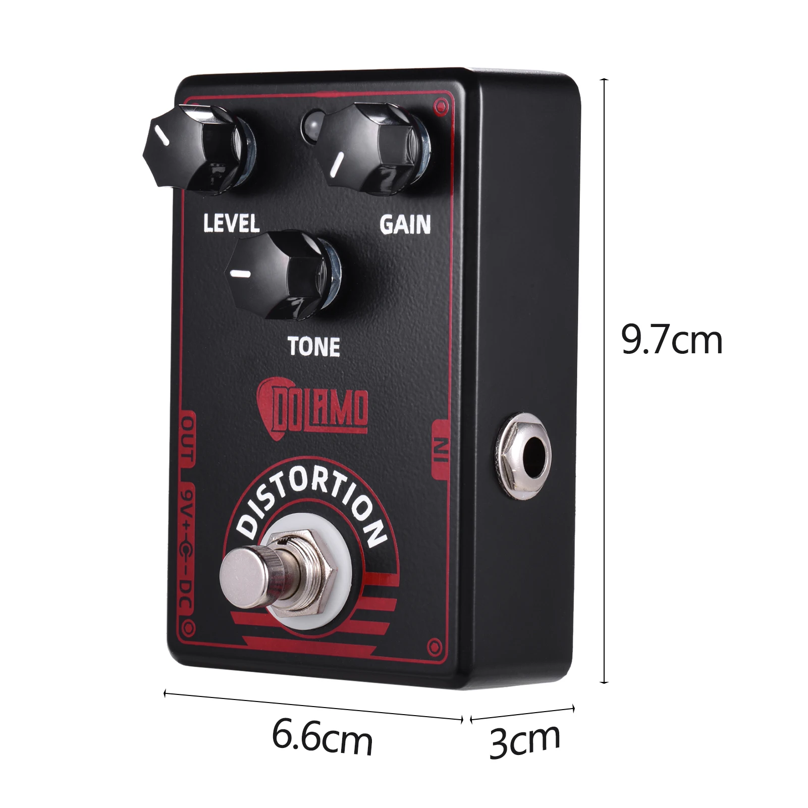 Dolamo D-4 High Gain Distortion Guitar Effect Pedal True British Style Effect Pedal with True Bypass for Electric Guitar DC 9V