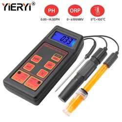 Yieryi High Accuracy PH ORP Temp Meter Portable MV Tester Sensor Aquarium Swimming Pool Monitor Water Quality Tester Water Pen