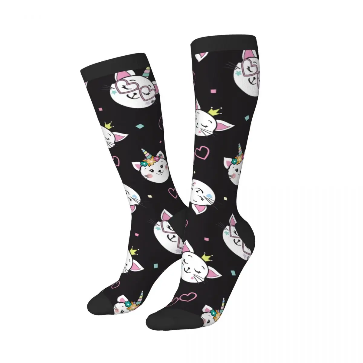 Spring/autumn over the knee socks Cute Funny Cat Unicorn school dance long stocking