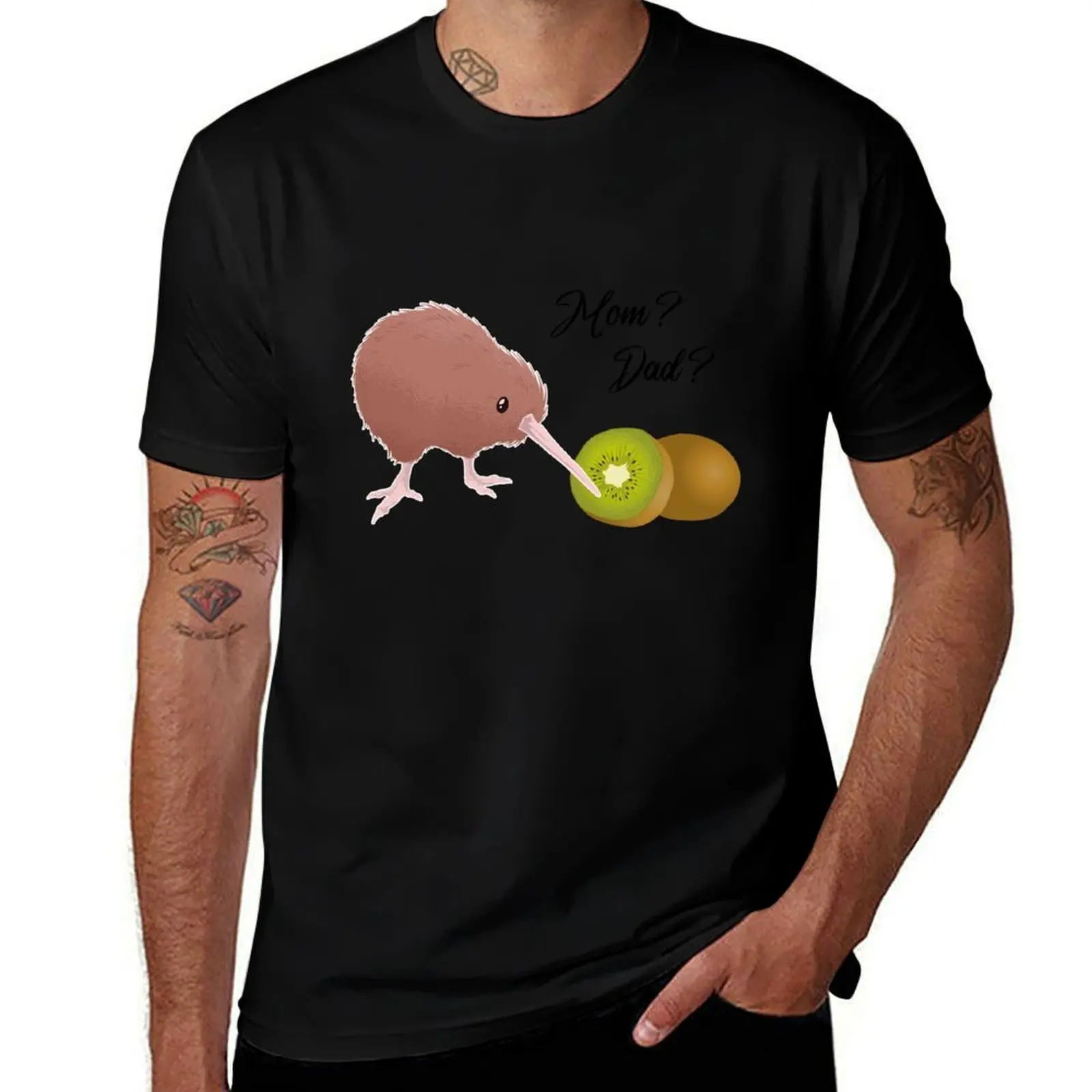 Mummy? Father? Kiwi funny shirt gift birthday T-Shirt Basic Solid Tee for Daily Use T-Shirt