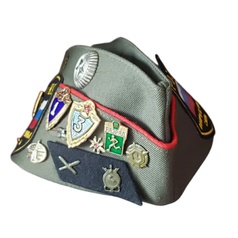 

Fashion Military Hat Russian Army Cap Badge Sailor Stage Performance Cosplay Hats Boat Cap Women Men Hair Accessories