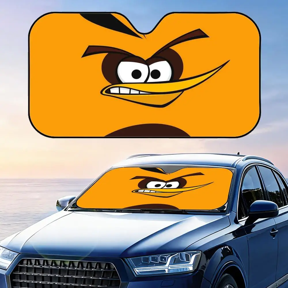 

Funny Bird Eyes Sun Visor Reusable Aluminum Foil UV Protector Heat Three-layer Insulation Windshield Sunshades
