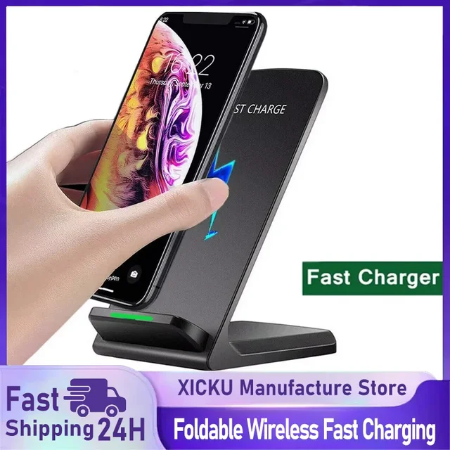 Station de charge sans fil rapide pour écouteurs et téléphones, support de charge pour iPhone 17 16 15 14 13 Pro Max Samsung S24 S23 Xiaomi 1
