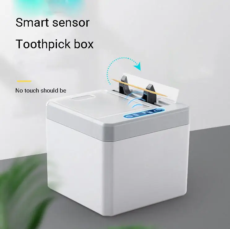 Creative Smart Plastic Toothpicks Box Intelligent Induction Storage Holders Dispenser Automatic Toothpick Holder
