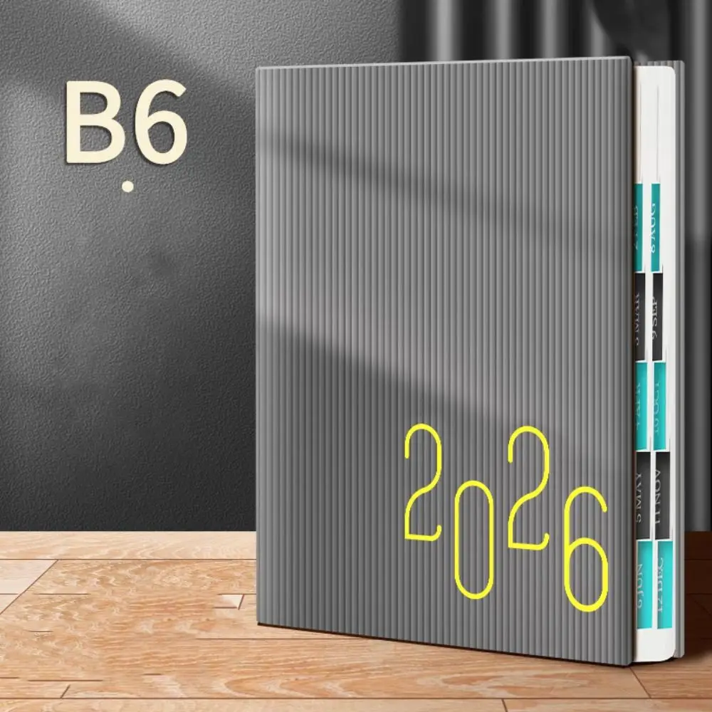 English 2026 Schedule Planner Notepad 12 Months Pu Leather B6 Schedule Book Small Bookmark 365 Days Efficiency Notebook Business