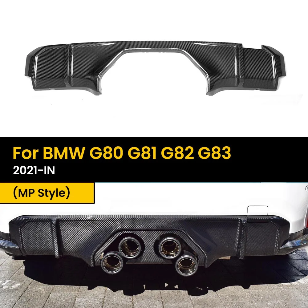 

Real Dry Carbon Fiber Rear Diffuser Bumper Lip for BMW G80 G81 G82 G83 MP Style 2021-IN 1Pcs/Piece