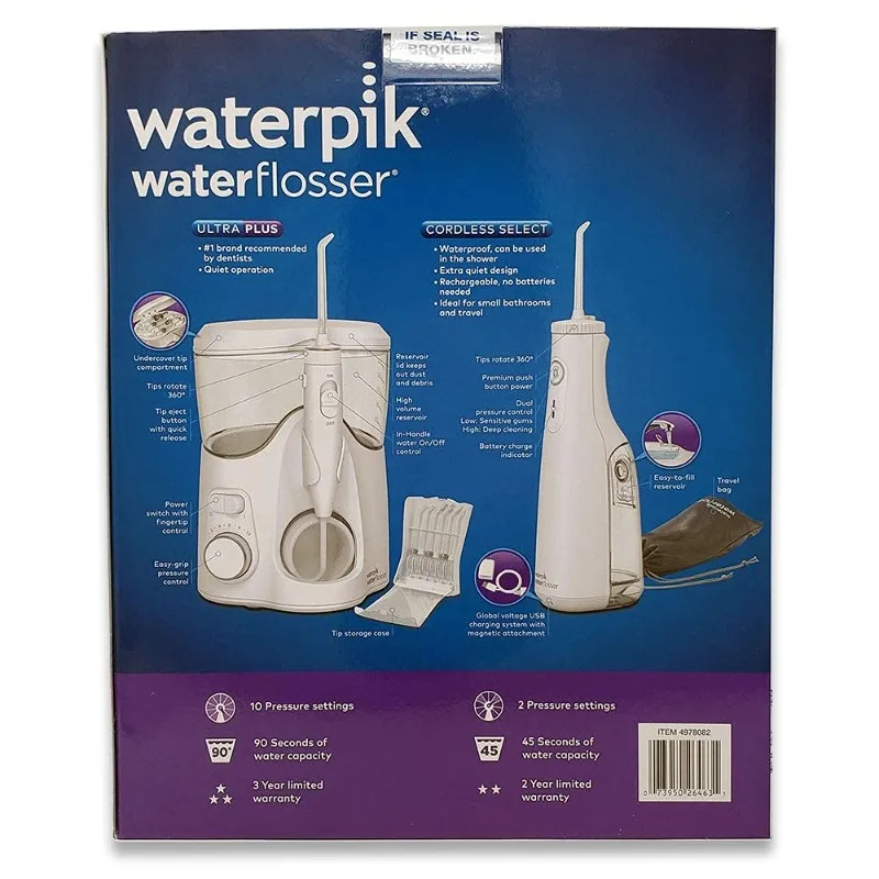 Waterpik Ultra Plus + Cordless Select Waterflosser Combo 1 Pack