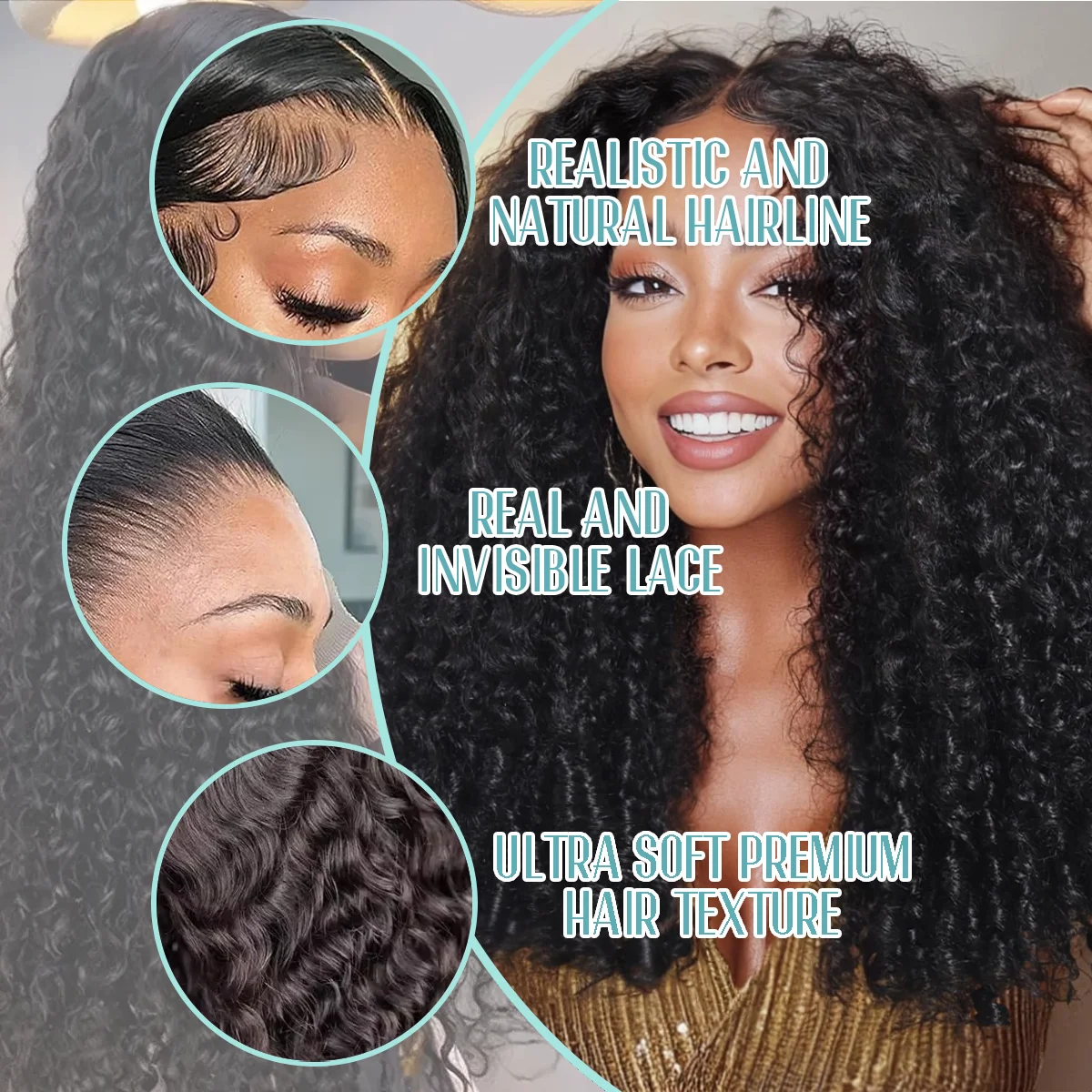 Pelucas de cabello humano riza - Lace Front Wig reseña y precio
