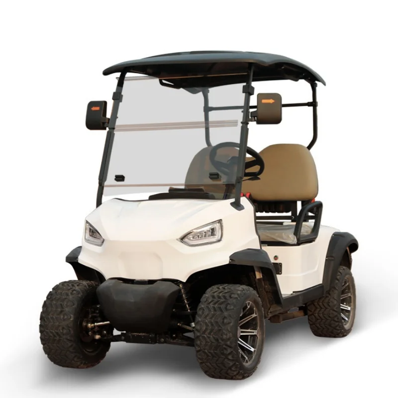 High Performance New Version 2 Seater 60V/72V Lithium Battery Powered Electric Golf Cart 4000W/5000W/7500W Motor Lifted Golf Car