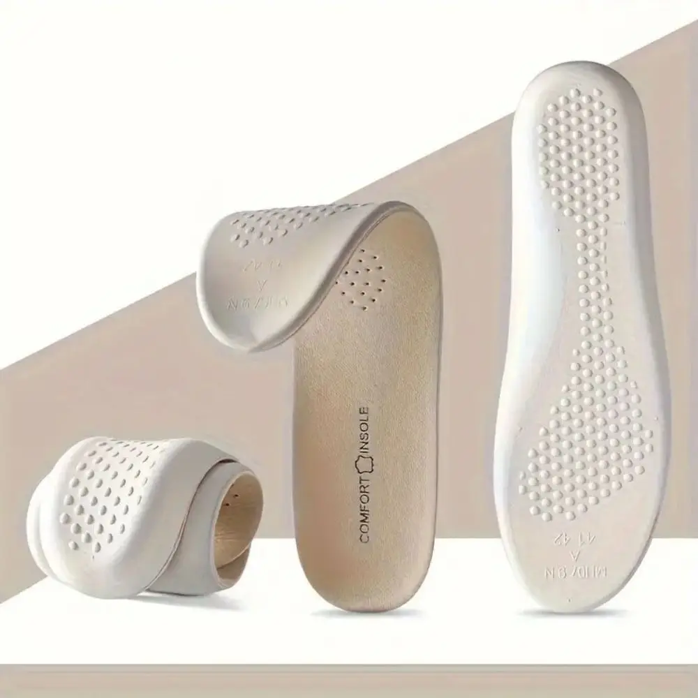 

Breathable Comfort Insoles Sweat-Absorbing Shock Absorption Massage Insole Odor-proof Cushioning PU Leather Insoles