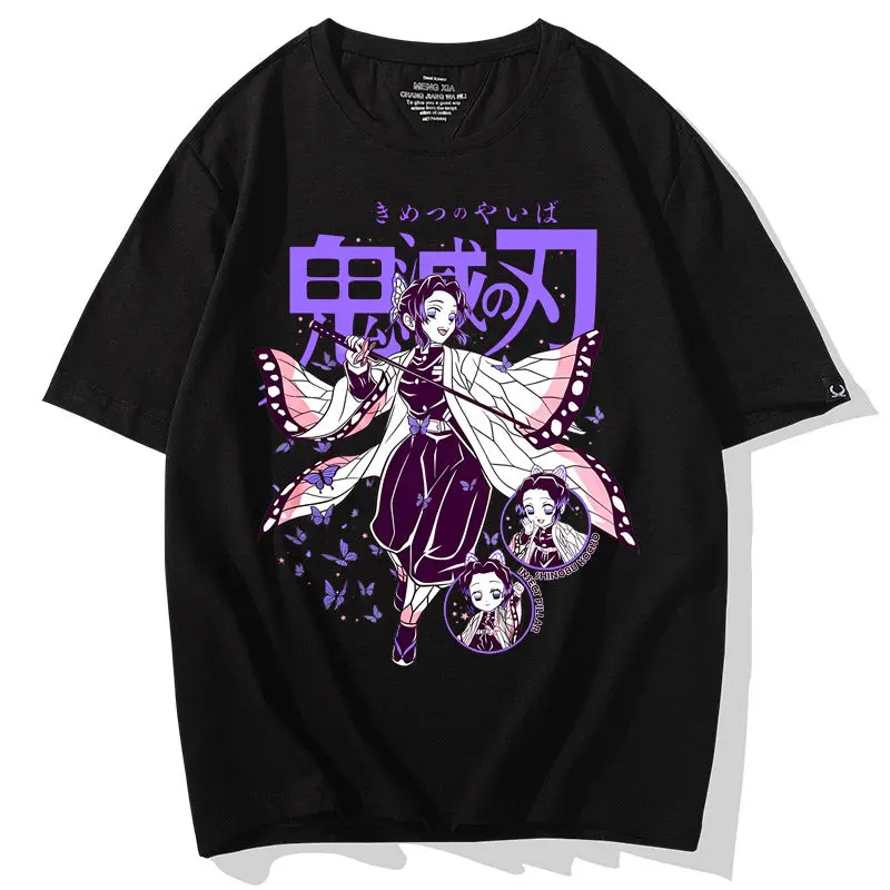 2026 Demon Slayer Blade T-shirt for Men and Women Anime Pillar Jigu Peripheral Clothes Children's Short Sleeves Summer