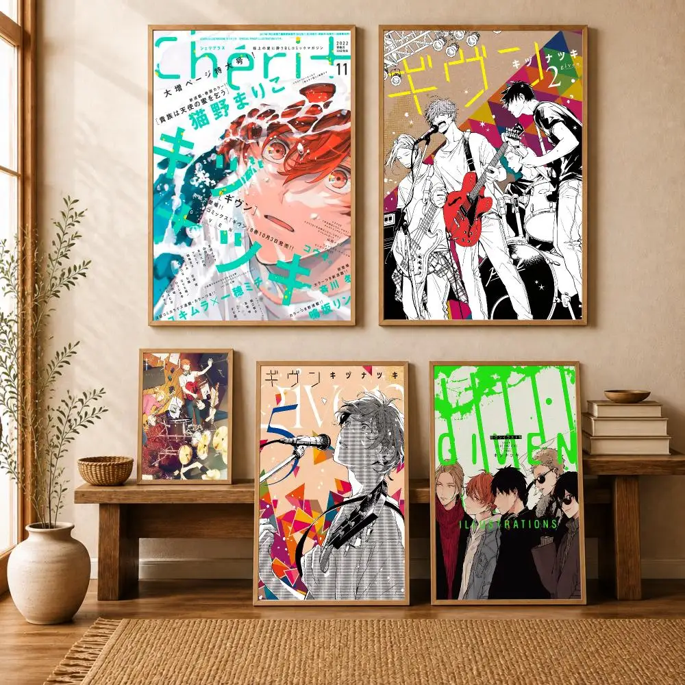 G-Given Anime Poster Modern Home Living Bedroom Bar Hallway Waterproof Wall Art Aesthetic Decor