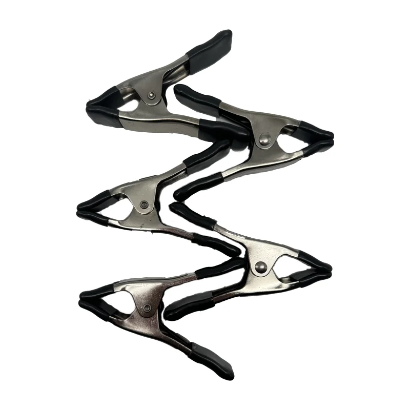Morsetti a molla in metallo da 5 pollici in acciaio da 4 pollici 4 "Clip Max ganascia apertura 20cm grande morsetto a molla Super resistente per la lavorazione del legno fai da te