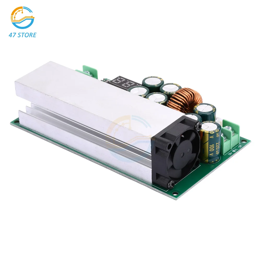 DC-DC High Power 600W Adjustable Step-down Power Supply Module With Fan 12V-80V To 2.5V-50V Buck Converter 25A Constant Current