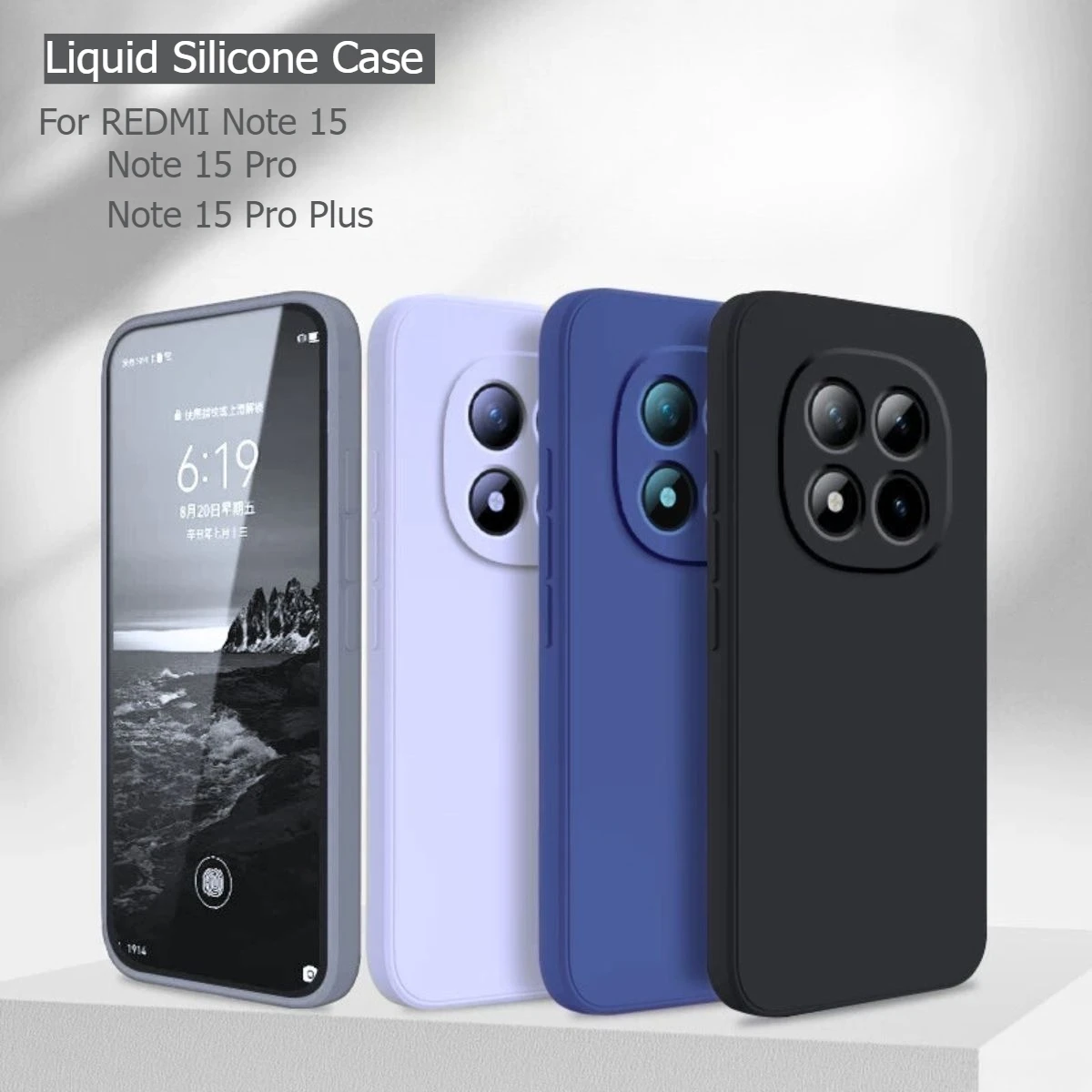 Para Redmi Note 15 Pro 5G Funda Redmi Note 15 Pro Plus + Funda Coque silicona líquida suave TPU teléfono parachoques Redmi Note 15