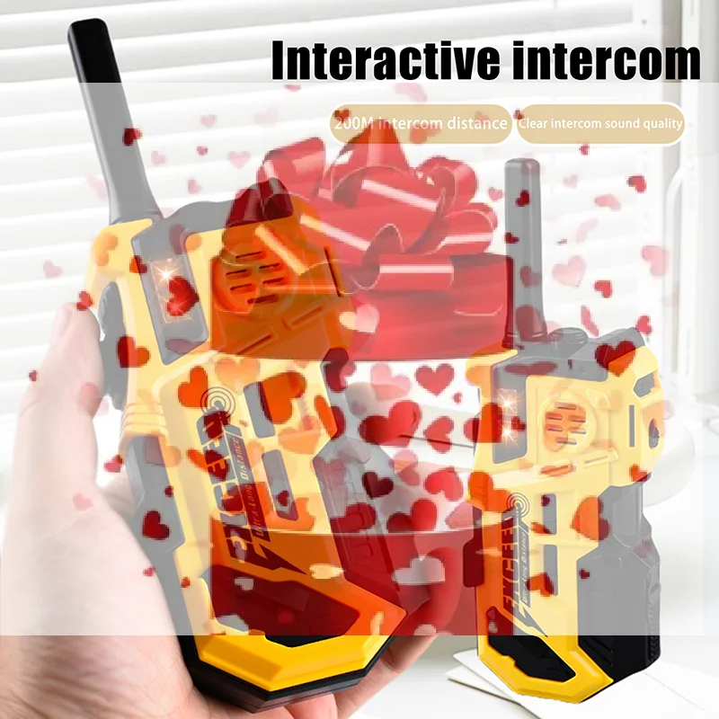 【BS】2 Pezzi Radio Bidirezionale per Bambini con Luci per Sport all'Aperto, Campeggio, Arrampicata, Walkie Talkie a Lungo Raggio