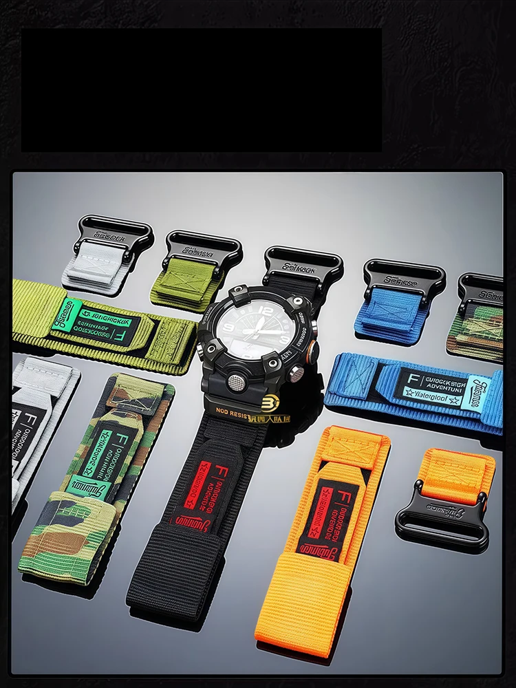 Модифицированный ремешок для часов GG-B100 для серии Casio G-shock GG-B100, спортивный нейлоновый холщовый ремешок для часов, мужские аксессуары для часов