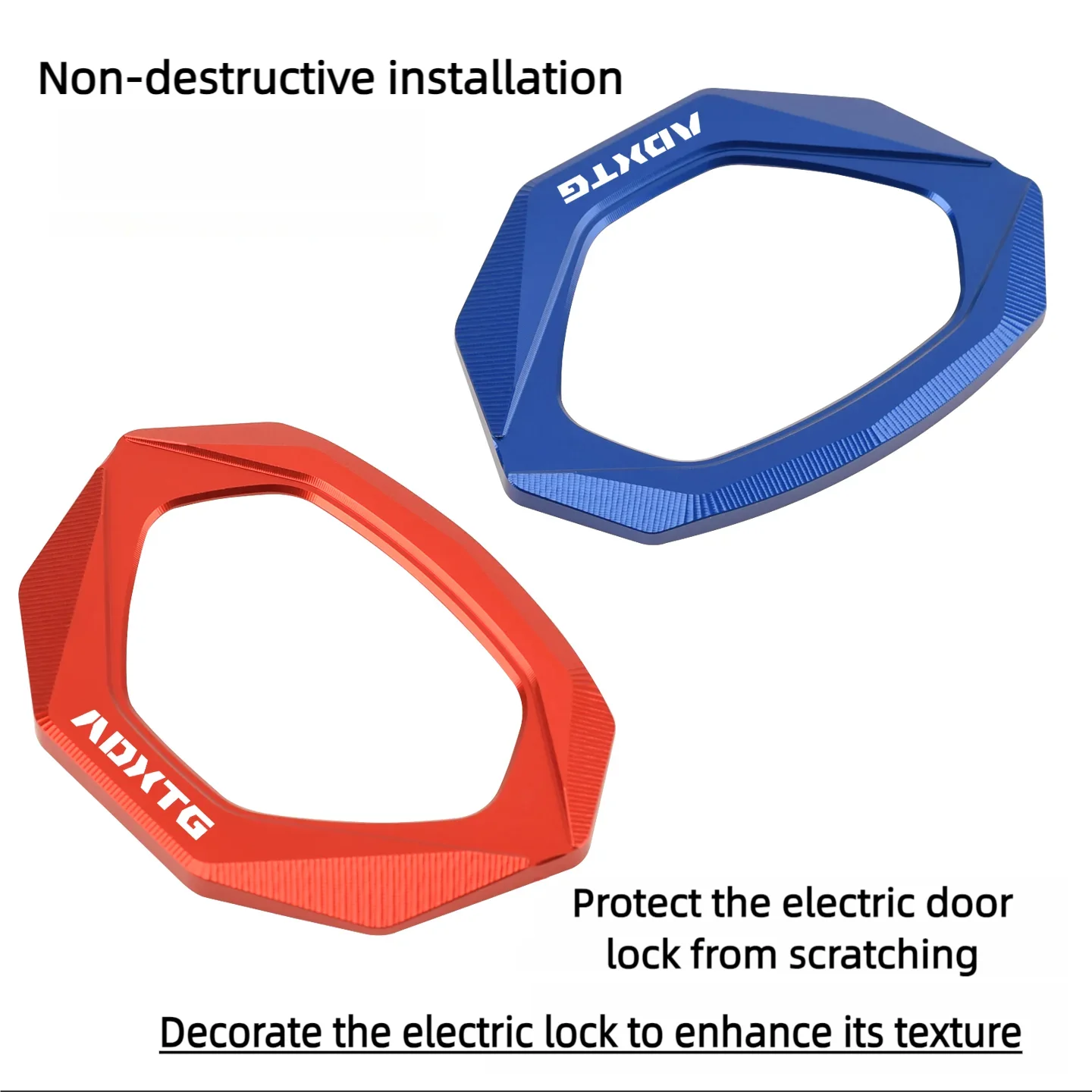 Chekis Is Suitable for Sym Adxtg400 Adxtg400 Modification Accessories, Electric Door Lock Decorative Cover, Key Switch Protective Cover, Aluminum Alloy Lock Cover