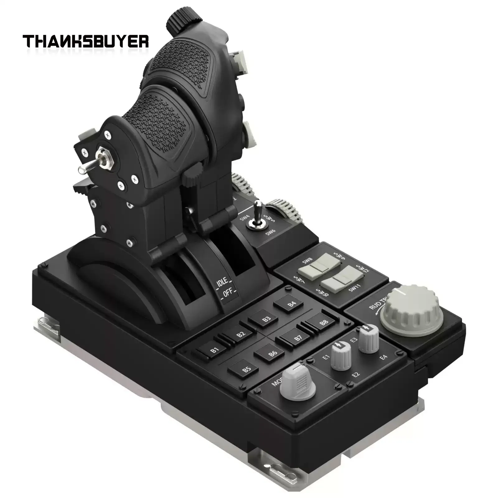 WINCTRL URSA MINOR Combat Throttle Metal EX 1.0 Flight Game Simulator Throttle with Enhanced Ergonomic Grip