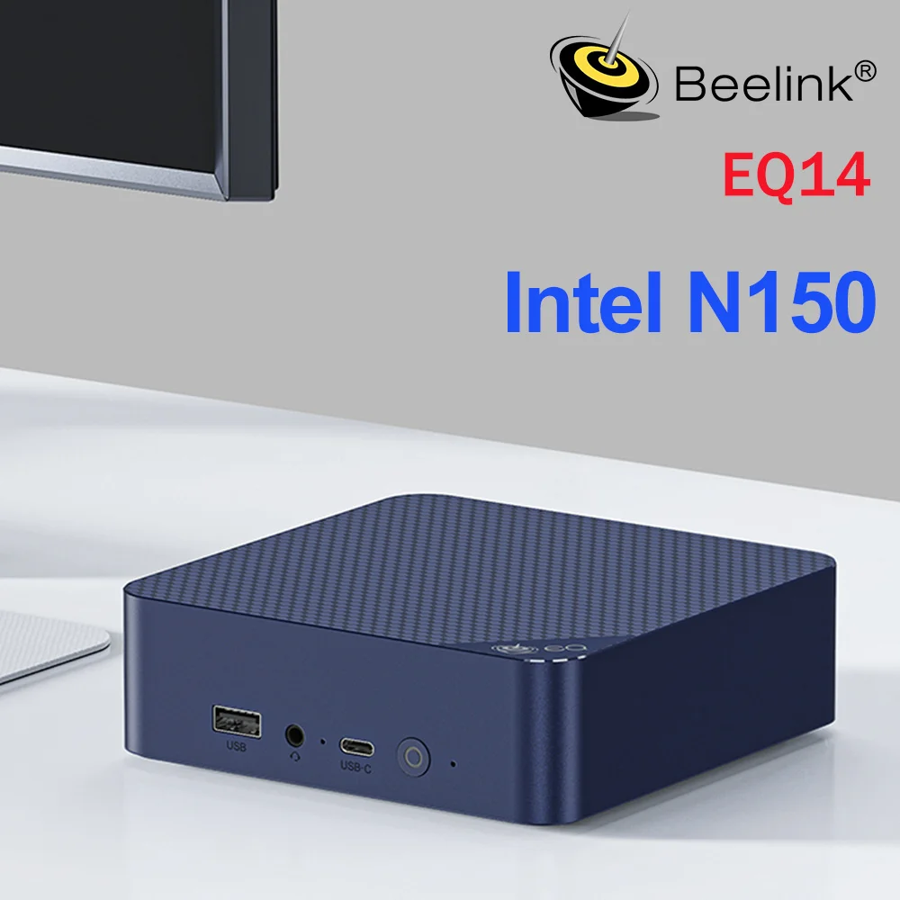 Новый Beelink EQ14 Intel Lake-N150 Mini PC 16G RAM DDR4 3200 МГц 500 ГБ SSD Настольный офисный компьютер VS Mini S12 Pro N100 EQ13 N200
