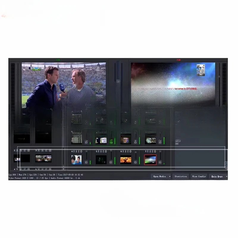 Mix video IP gratuito e commutatore Produzione live Streaming Produzione video a matrice Streaming live
