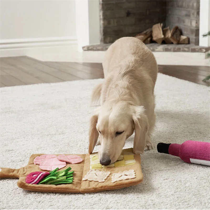 Tappetino da annusare per cani tappetino multifunzionale per l'alimentazione del cane Busters per la noia per cani con burattini giochi per cani e Dispenser per dolcetti