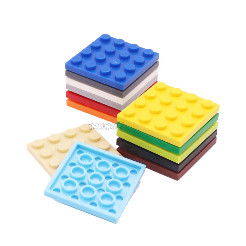 Marumine 4x4 Dots Baseplate 10PCS Buiding Blocks 3031 DIY Classic Developing Educational MOC Bricks Bulk Parts Construction Set