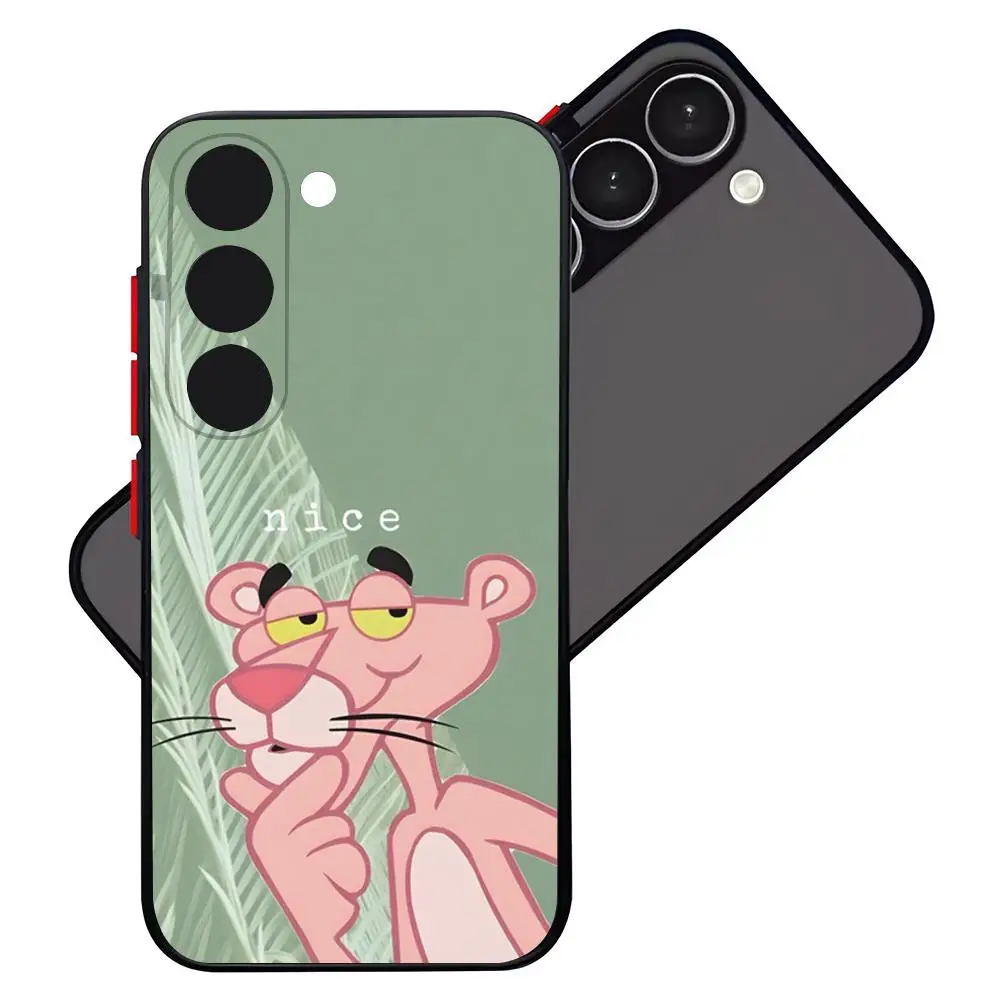 Kawyi P-pink P-panther Чехол для телефона подходит для Samsung S25 24 S23 S22 S21 S20 Plus Ultra Note20 Skin-feel Чехол для мобильного телефона Popu