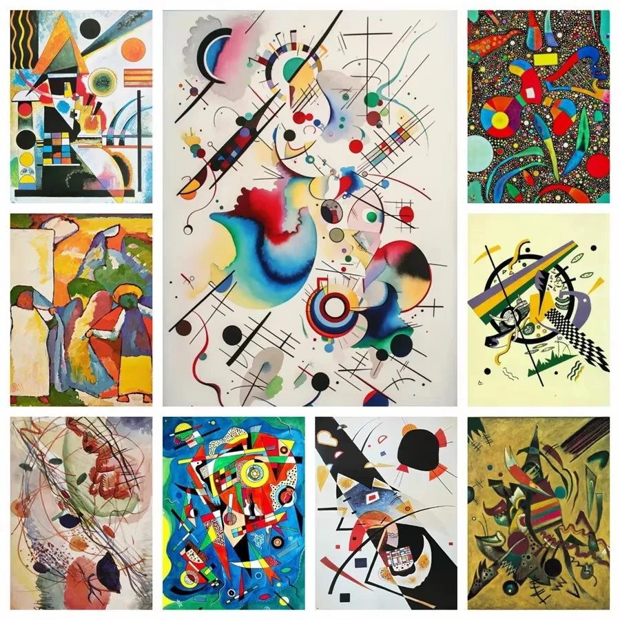 Diamond Painting Famous Wassily Kandinsky Abstract Art  Diamond Mosaic Handmade Art Exquisite Creative Gift Home Decor