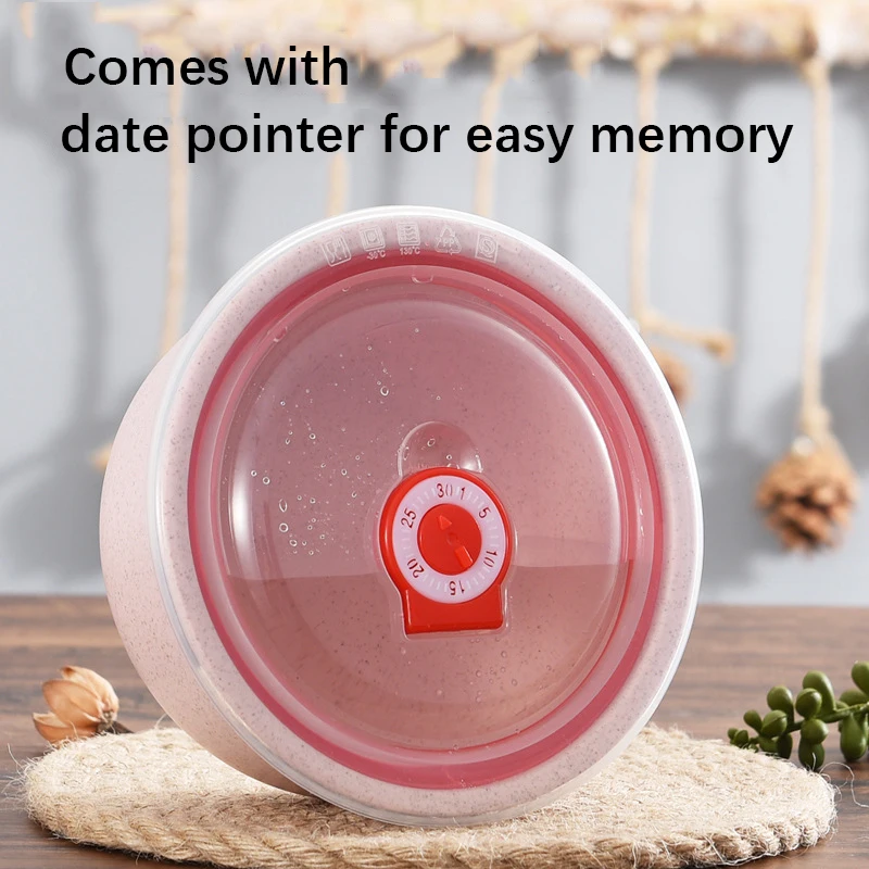 3pcs Wheat straw fresh-keeping bowl three-piece set with lid for home microwaveable plastic round lunch box view 3