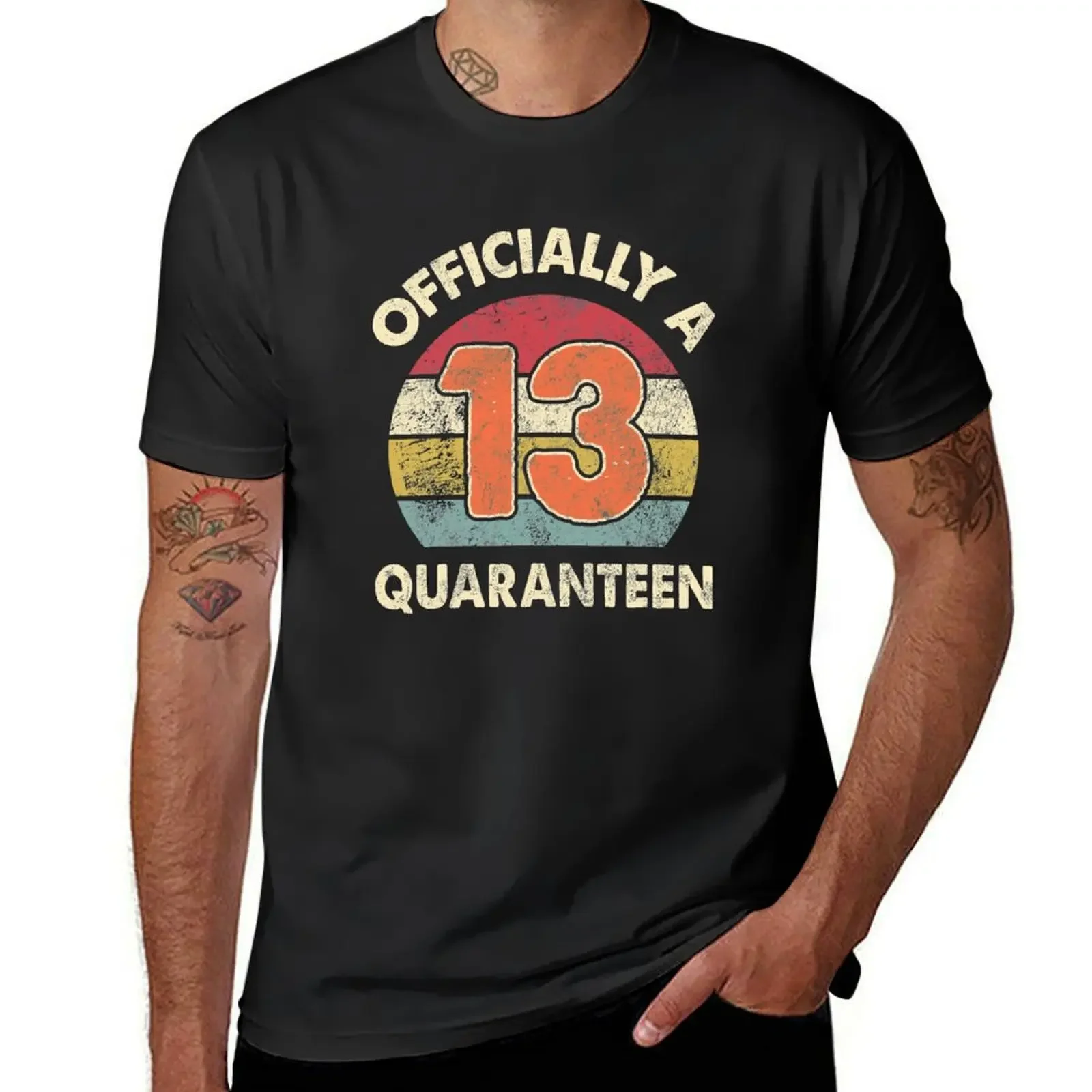 Officially A Quaranteen 2020 Quarantine 13th Birthday Offical Teenager T-Shirt graphic tee shirt mens tall t shirts